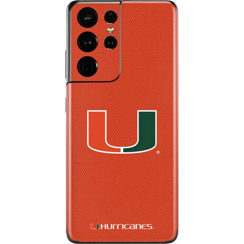 University of Miami Hurricanes Jersey Galaxy S21 Ultra 5G Skin